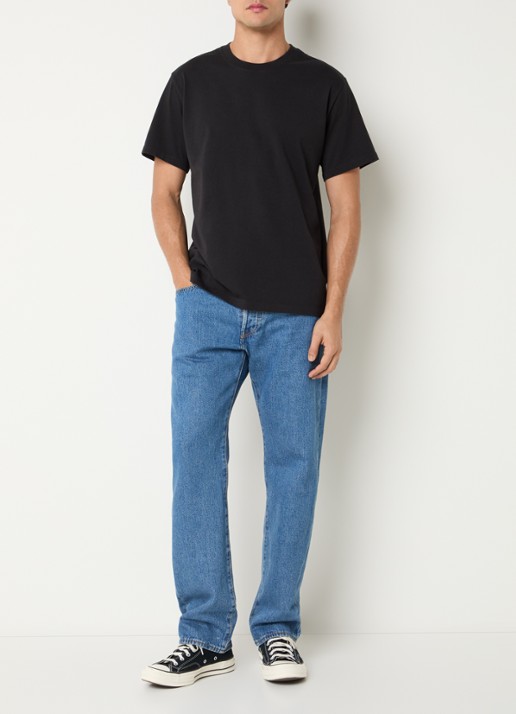 Levi's 501 straight leg jeans met medium wassing - voorkant 2 indigo