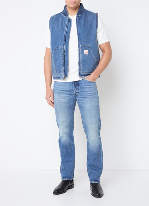 Levi's 501 straight leg jeans met steekzakken - voorkant 4 indigo