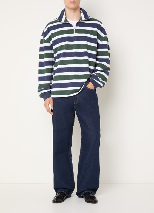Levi's 501 wide leg jeans met donkere wassing  - voorkant 5 indigo