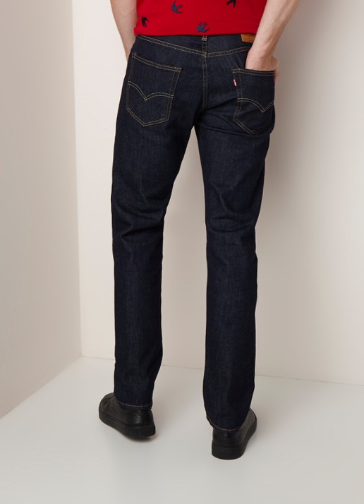 Levi's 502 Performance mid rise straight leg jeans - achterkant indigo