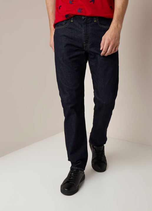 Levi's 502 Performance mid rise straight leg jeans - detail 5 indigo