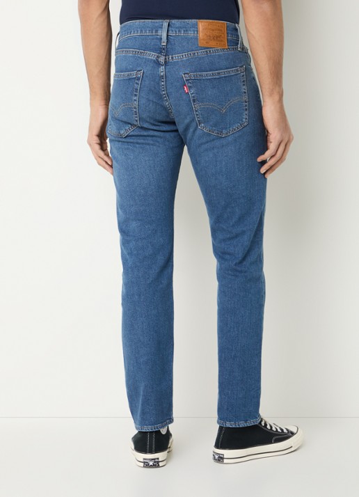 Levi's 502 skinny jeans met lichte wassing - achterkant 3 indigo