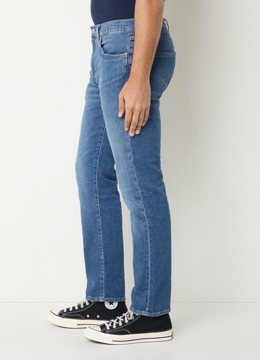 Levi's 502 skinny jeans met lichte wassing - detail 2 indigo
