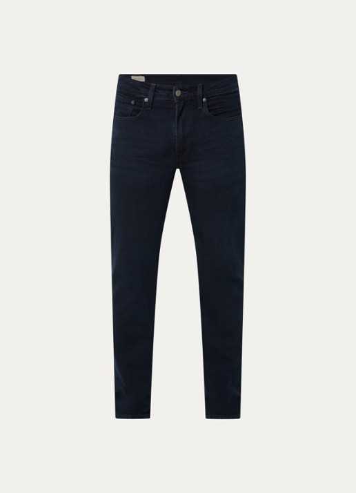 Levi's 502 Slim fit jeans met donkere wassing en steekzakken - voorkant 4 indigo
