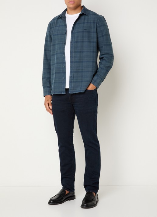 Levi's 502 Slim fit jeans met donkere wassing en steekzakken - voorkant 5 indigo