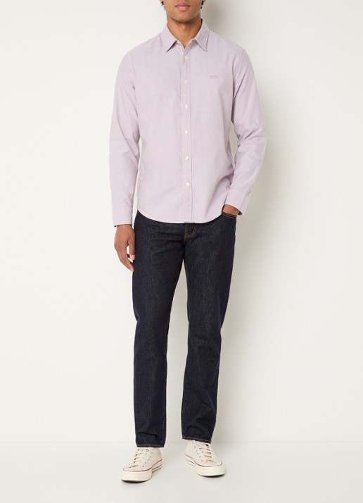Levi's 502 slim fit jeans met donkere wassing - voorkant 5 indigo
