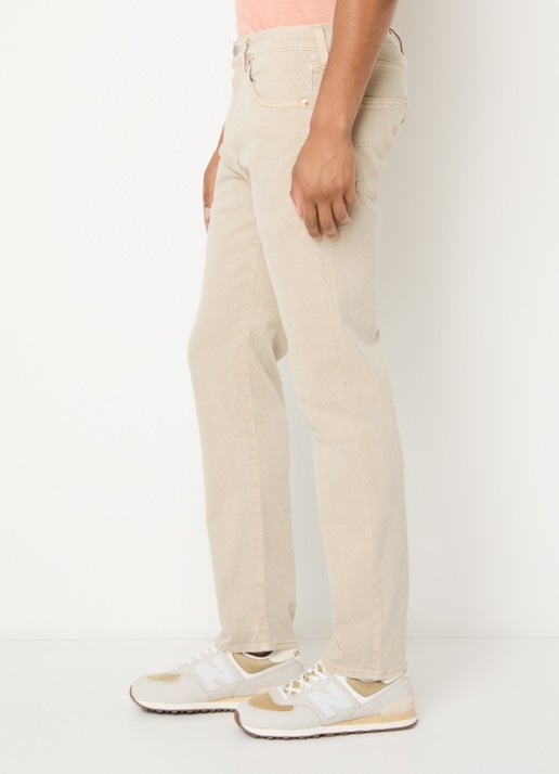 Levi's 502 slim fit jeans met gekleurde wassing - detail 3 vanillegeel