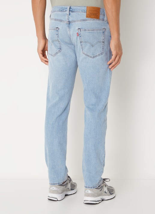 Levi's 502 Slim fit jeans met lichte wassing - achterkant 3 indigo