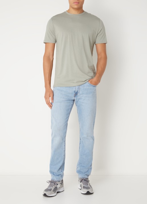Levi's 502 Slim fit jeans met lichte wassing - voorkant 2 indigo