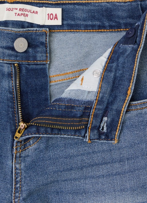 Levi's 502 slim fit jeans met medium wassing - detail 3 indigo