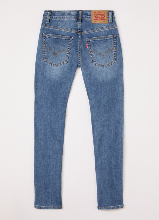 Levi's 502 slim fit jeans met medium wassing - voorkant 2 indigo