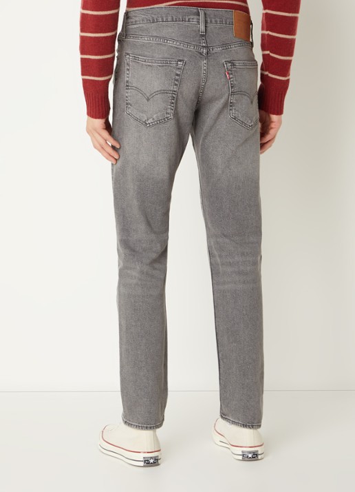 Levi's 502 tapered jeans met gekleurde wassing - achterkant 3 grijs