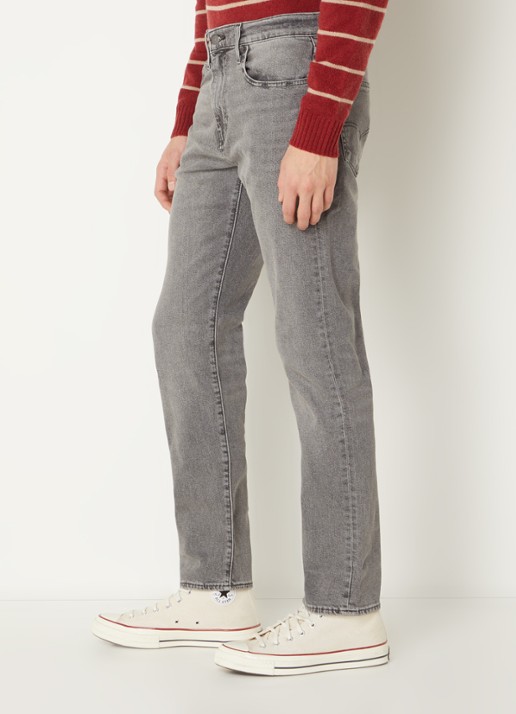 Levi's 502 tapered jeans met gekleurde wassing - detail 2 grijs
