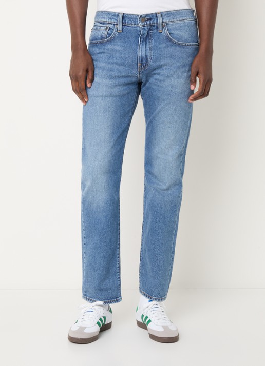 Levi's 502 tapered jeans  met medium wassing - detail indigo