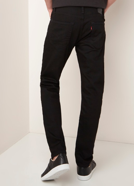 Levi's 502 tapered jeans met stretch - achterkant 3 zwart
