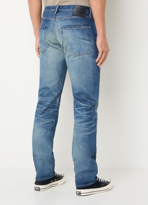 Levi's 505 slim fit jeans met medium wassing - achterkant 5 indigo