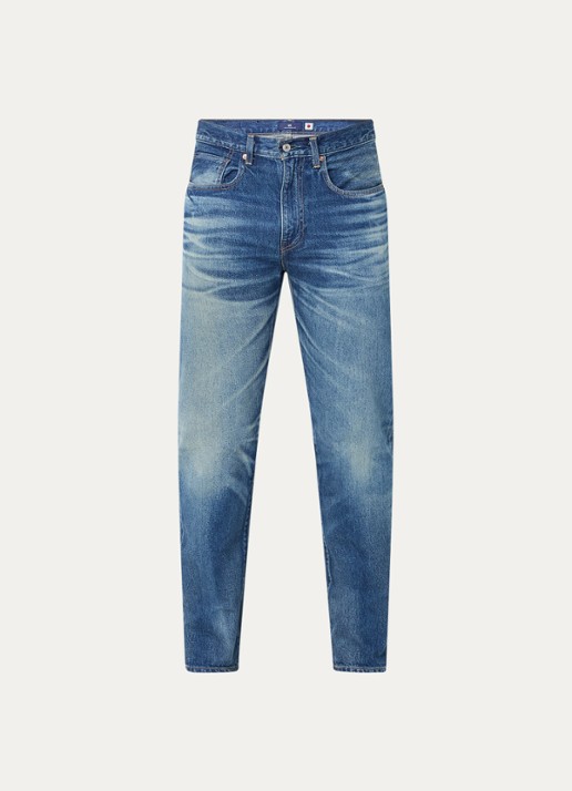 Levi's 505 slim fit jeans met medium wassing - voorkant indigo