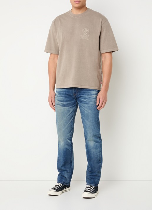 Levi's 505 slim fit jeans met medium wassing - voorkant 2 indigo