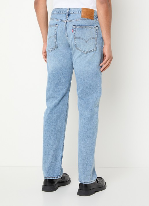 Levi's 505 straight leg jeans met lichte wassing - achterkant 5 indigo