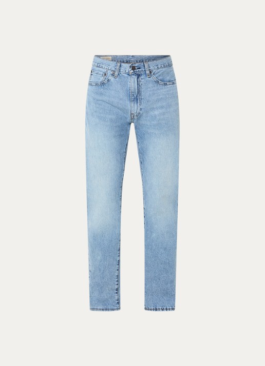 Levi's 505 straight leg jeans met lichte wassing - voorkant indigo