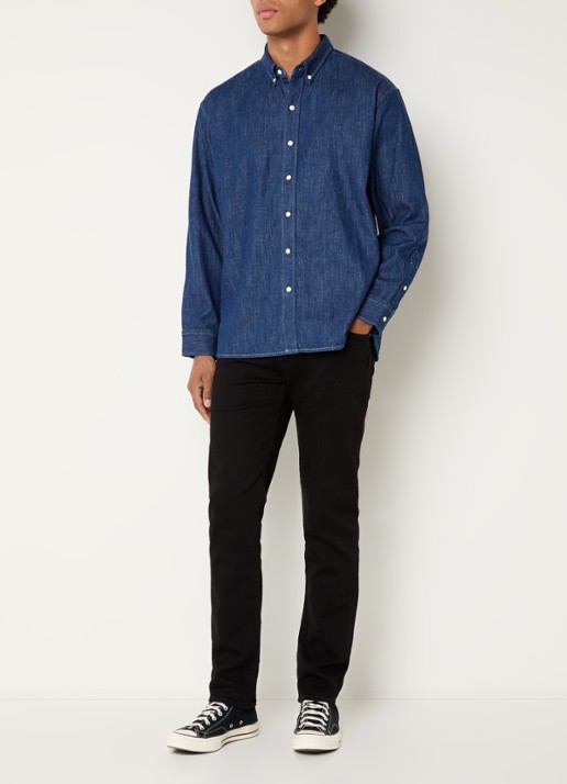 Levi's 511 slim fit jeans met gekleurde wassing - voorkant 5 zwart
