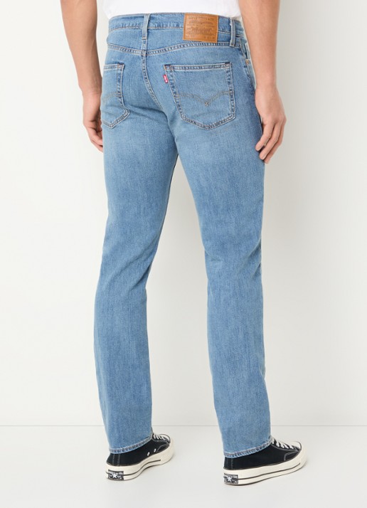 Levi's 511 slim fit jeans met lichte wassing - achterkant 5 indigo