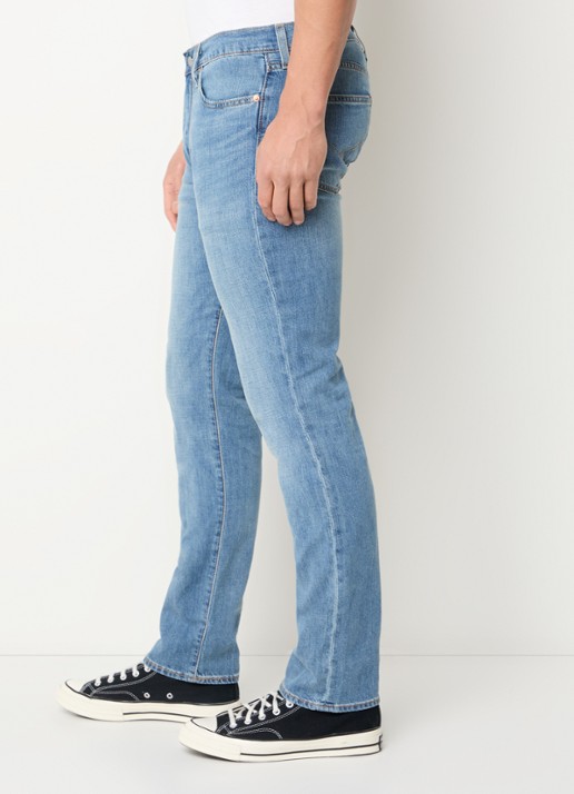 Levi's 511 slim fit jeans met lichte wassing - detail 4 indigo