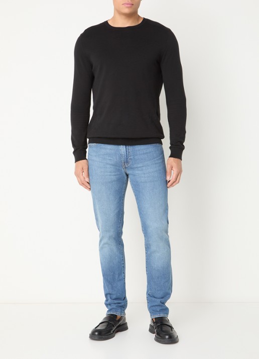 Levi's 511 slim fit jeans met medium wassing en steekzakken - voorkant 5 indigo