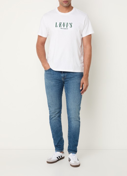 Levi's 512 slim fit jeans met donkere wassing - voorkant 5 indigo