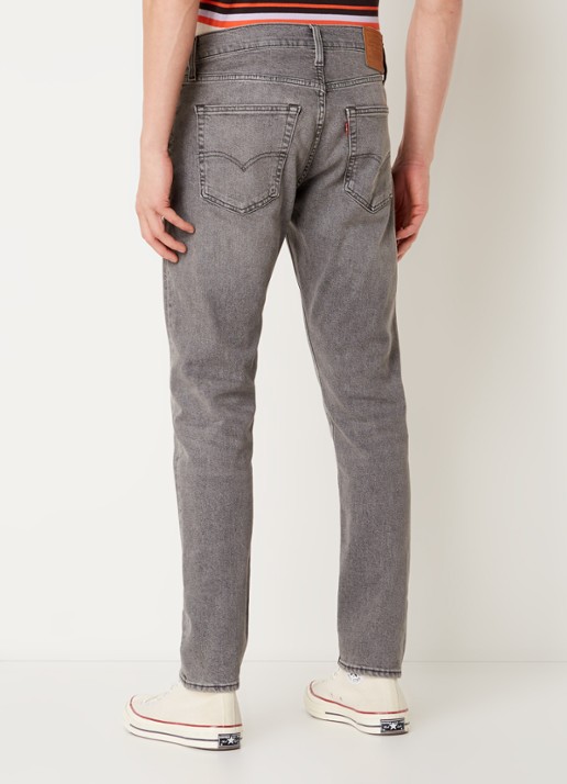 Levi's 512 tapered fit jeans met gekleurde wassing - achterkant 5 antraciet