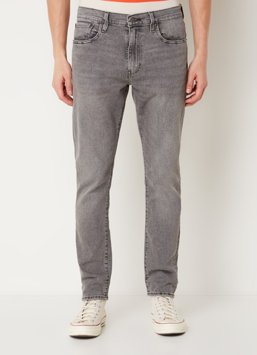 Levi's 512 tapered fit jeans met gekleurde wassing - detail 3 antraciet