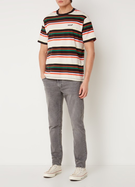 Levi's 512 tapered fit jeans met gekleurde wassing - voorkant 2 antraciet