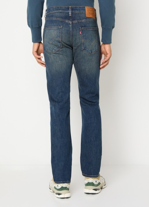 Levi's 518 slim fit jeans met medium wassing - achterkant 3 indigo