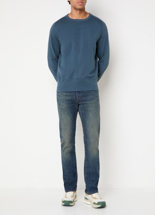 Levi's 518 slim fit jeans met medium wassing - voorkant 2 indigo