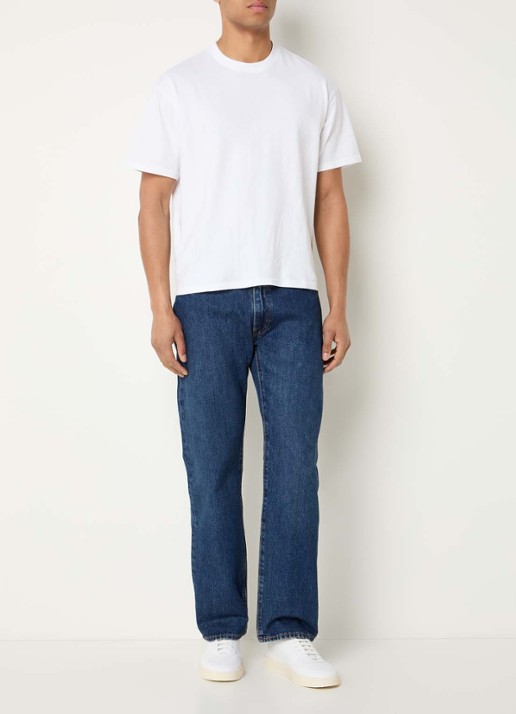 Levi's 555 straight leg jeans met donkere wassing - voorkant 2 indigo