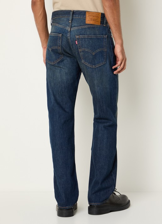 Levi's 555 straight leg jeans met donkere wassing - achterkant 3 indigo