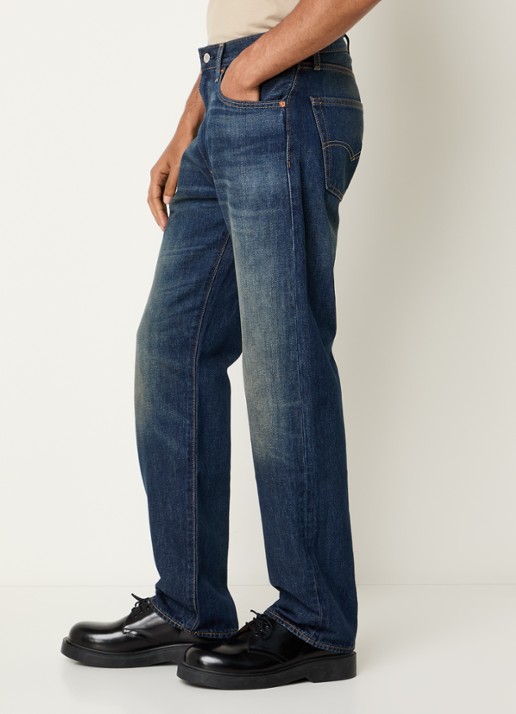 Levi's 555 straight leg jeans met donkere wassing - detail 2 indigo