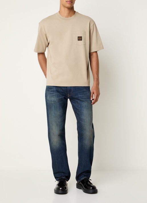 Levi's 555 straight leg jeans met donkere wassing - voorkant 5 indigo