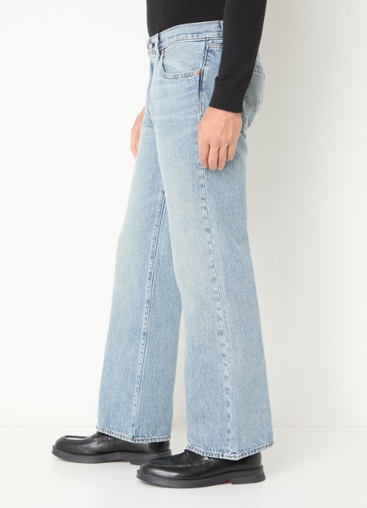 Levi's 567 straight leg jeans met medium wassing - detail 5 indigo