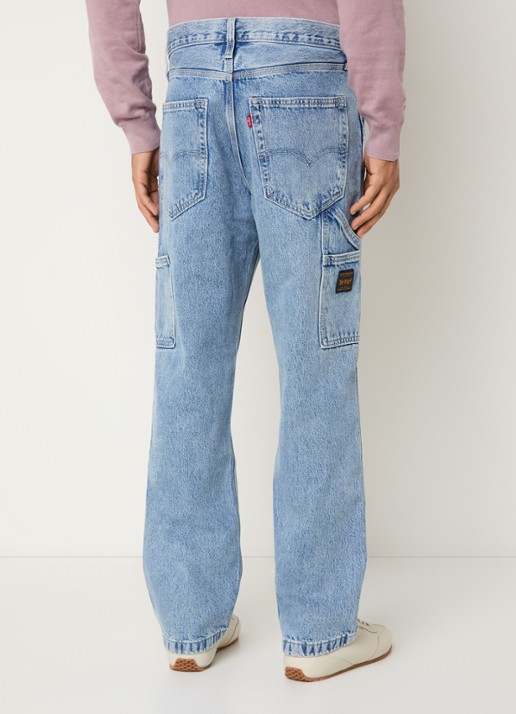 Levi's 568 Loose fit jeans met lichte wassing - achterkant indigo