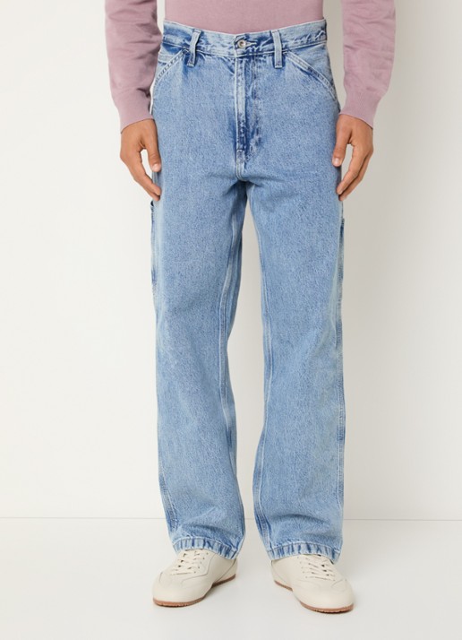 Levi's 568 Loose fit jeans met lichte wassing - detail 4 indigo