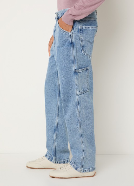 Levi's 568 Loose fit jeans met lichte wassing - detail 5 indigo