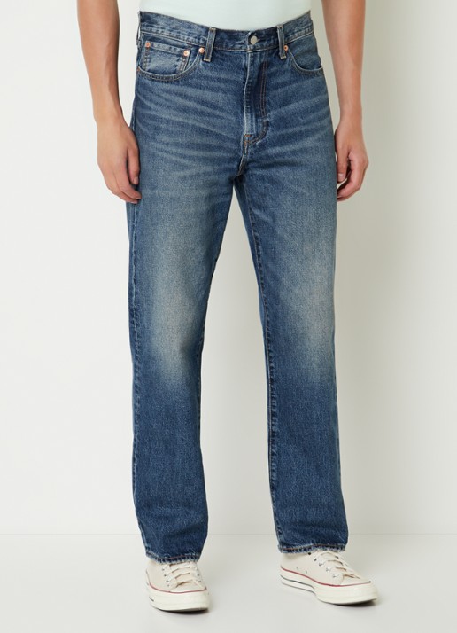 Levi's 568 loose fit jeans met medium wassing - detail 4 indigo