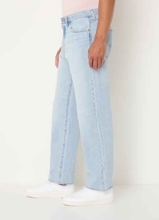 Levi's 568 straight leg jeans met lichte wassing - detail 5 indigo