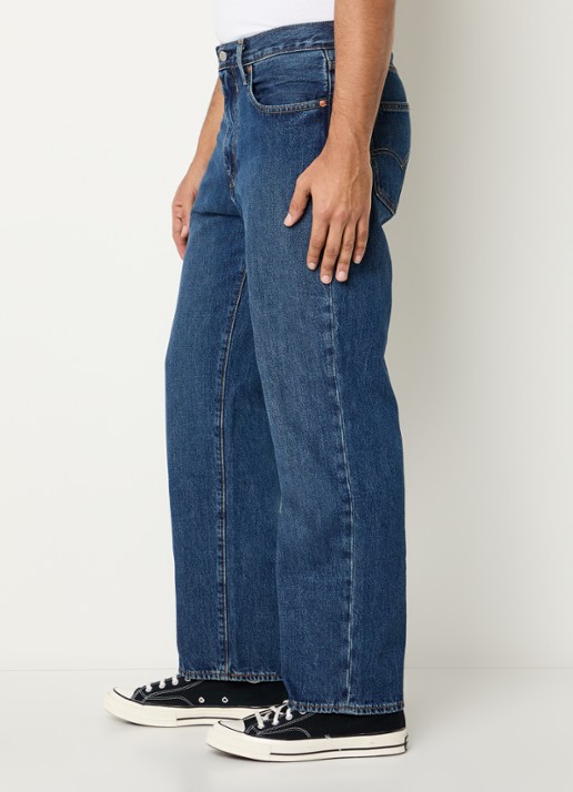 Levi's 568 straight leg jeans met medium wassing - detail 3 indigo
