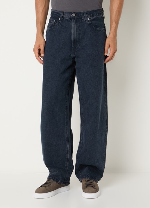Levi's 578 straight leg jeans met donkere wassing - detail indigo