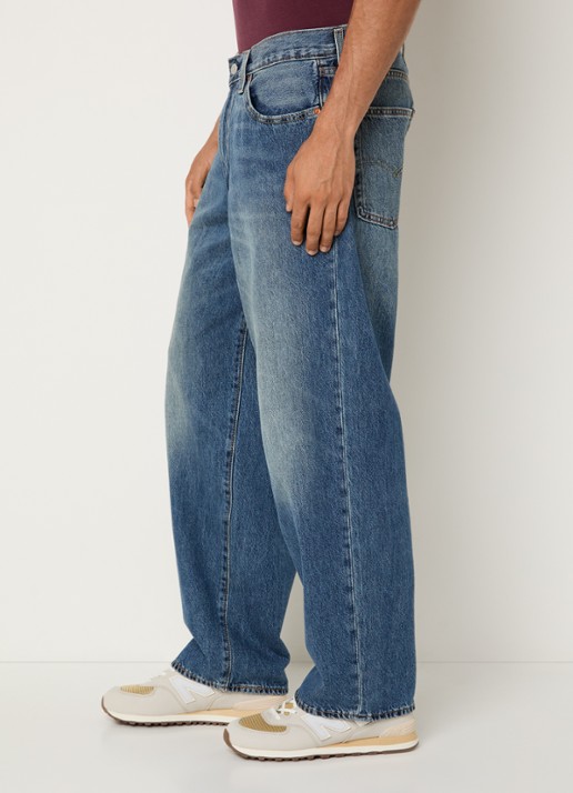 Levi's 578 Wide leg jeans met medium wassing - detail 5 indigo