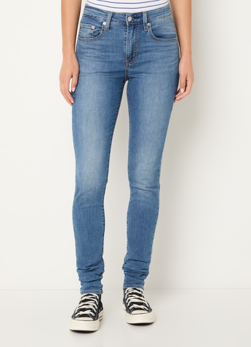 Levi's 721 high waist skinny jeans met medium wassing