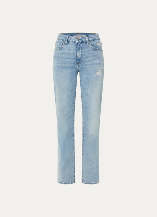 Levi's 723 high waist slim fit jeans met lichte wassing - voorkant 4 indigo