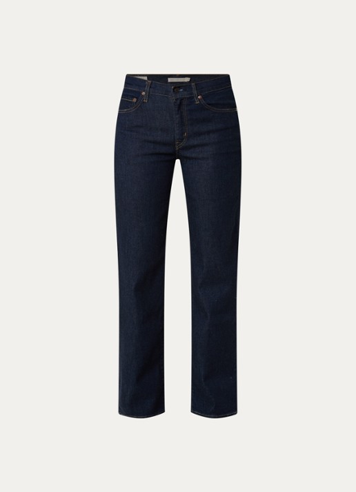 Levi's 723 high waist straight leg jeans met donkere wassing - voorkant 4 indigo